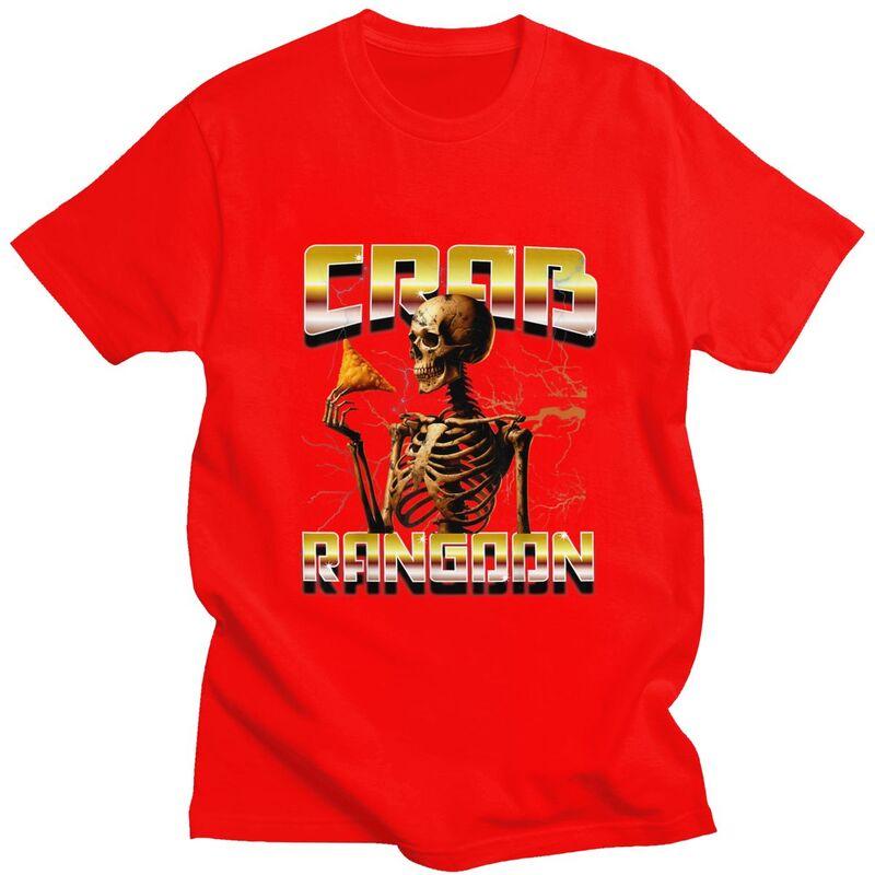 

Funny Crab Rangoon Goons Meme Skeleton Tshirt Unisex Short Sleeve Graphic Tee Shirt Summer Loose Oversized Pure Cotton Tee Tops S