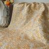Elegant Bronsguldtråd Blommönster Jacquardtyg 3D Präglad Diy Sy Hanfu Cheongsam Klänning Väska Tyg Hemtextilier