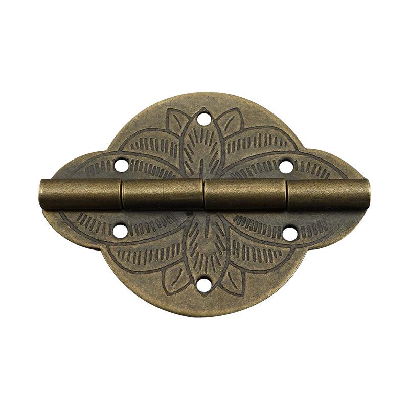 Retro Chinese Style Small Folding Butterfly Antique Jewelry Box with Pure Copper Hinges