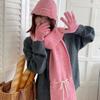 Cute Wool Bowknot Scarf Warm Winter Gloves Fashion Bow Drawstring Hat  Streetwear