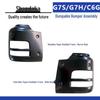 Compatible with Sandeka G7H Dump Truck: Bumper Assembly, G7S Headlight Trim, C6G Headlight Cover, C7H Headlight Corner.