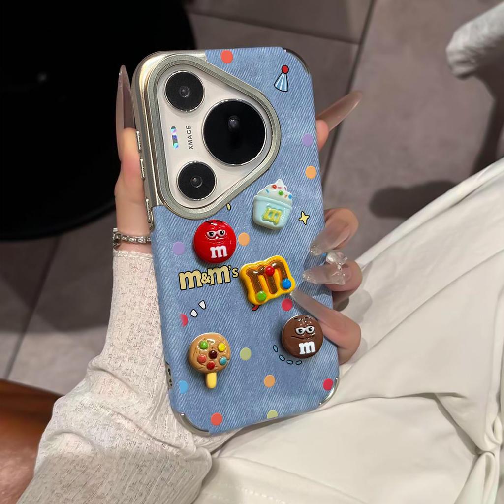 Applicable To Huawei Pura80 Mobile Phone Case Design Sense Niche HUAWEIpura70pro New P60 Three-dimensional M Bean