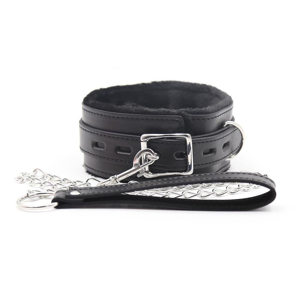 Collar Set Premium Bondage Set Plush Restraint Kits Luxury Collar Anklecuff and Handcuffs Submissive Sex Toy for Fetish Play Fun