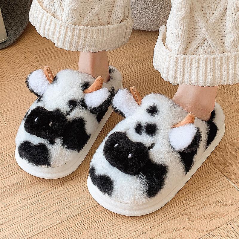 Fashion Warm Women Slippers Winter Flat Fluffy Slippers Women Fur Plush Women's Slippers Designer Footwear Female Indoor Cotton Shoes