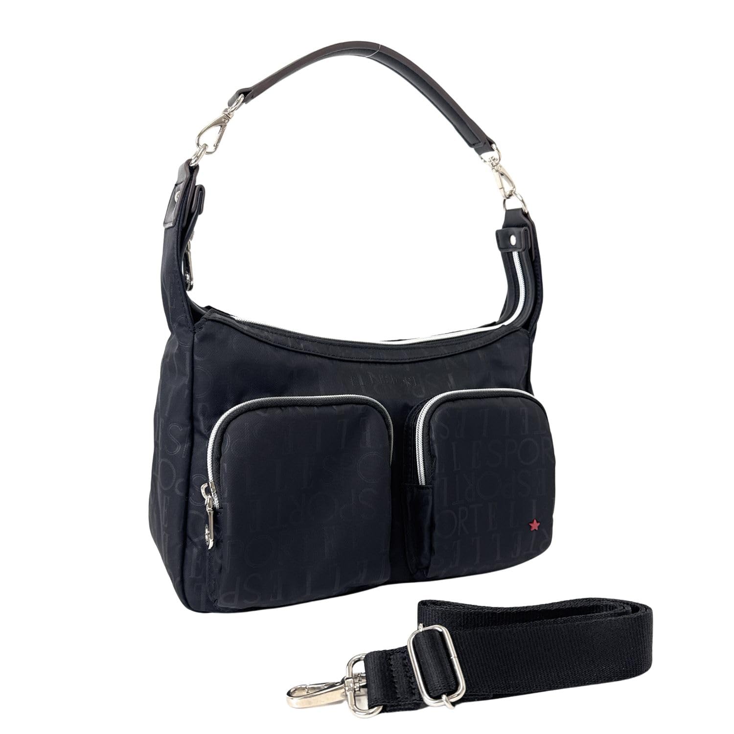Elle Звездная Серия Сумка-Кроссбоди 2-в-1 Сумка, Водоотталкивающая, Легкая, E21 (черный)
