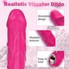 Dildovibrator, Sexspielzeug für Erwachsene und Frauen, 10 Vibrationen, realistische Silikondildos, Fingervibratoren zur Klitorisstimulation für Solo- und Paarvergnügen