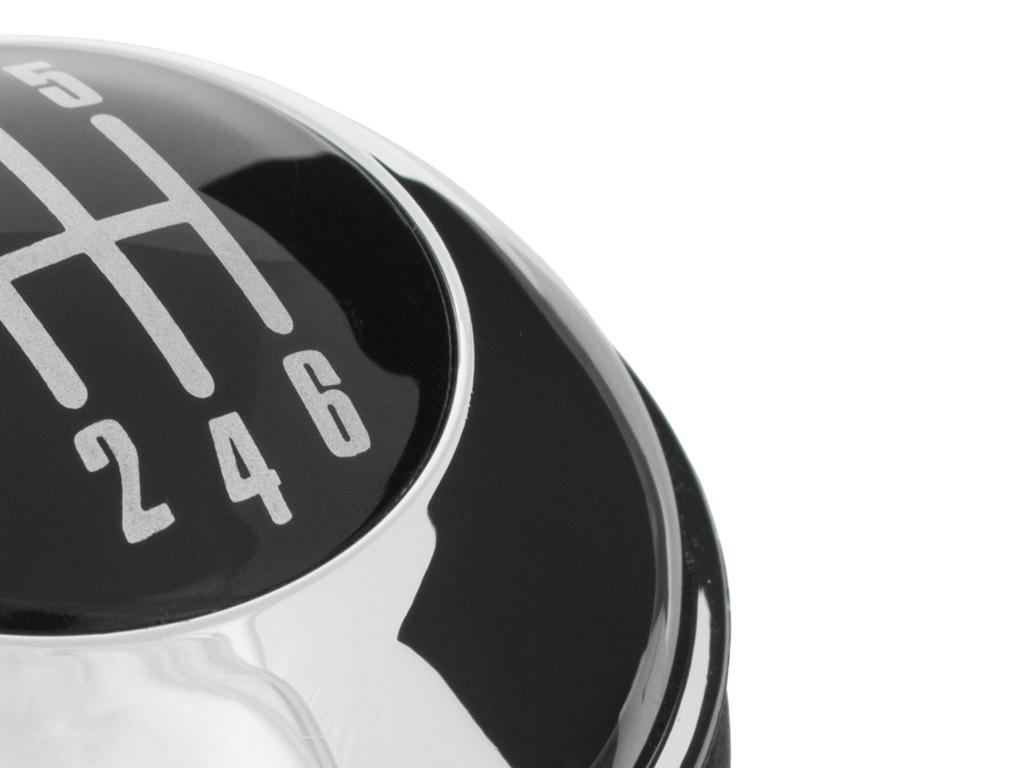 MINI R50 00-06 gear shift knob BLACK + CHROME 6 SPEED