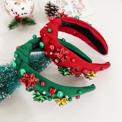 Needlework Pearl Headband Pearl Face Wash Headband New Christmas Hairband  Holiday Party Decoration