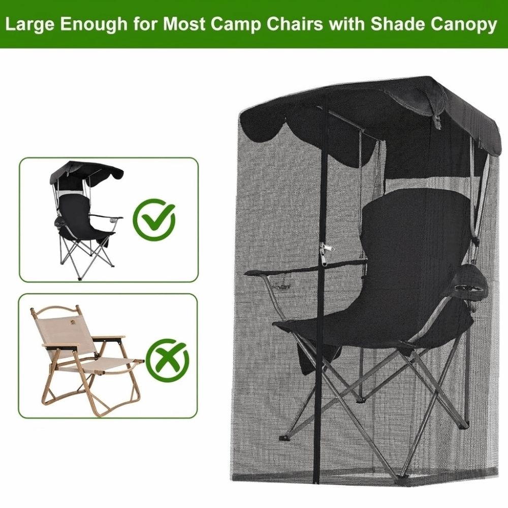 Waterproof Roof Mosquito Net Swing Rocking Chair Smooth Zipper Mesh Tent Netting  Fishing