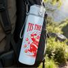 1PC Tis The Season Santa Print 750ml Color Plastic Sports Water Bottle Leakproof Flip Straw Lid Suitable for Sports Office Home Use