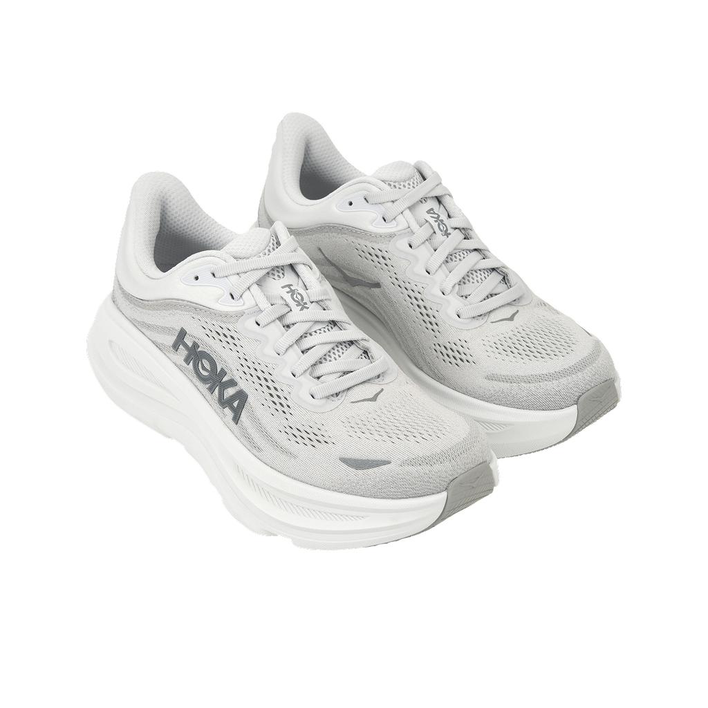 HOKA Bondi 9 Wide Stardust Silver Scarpe da Ginnastica Donna Grigio 1162014-SDSTS