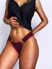 European & American Ice Silk Low Waist V-Shaped Sport Thong: Sexy, Hip-Lifting, Half-Coverage Design