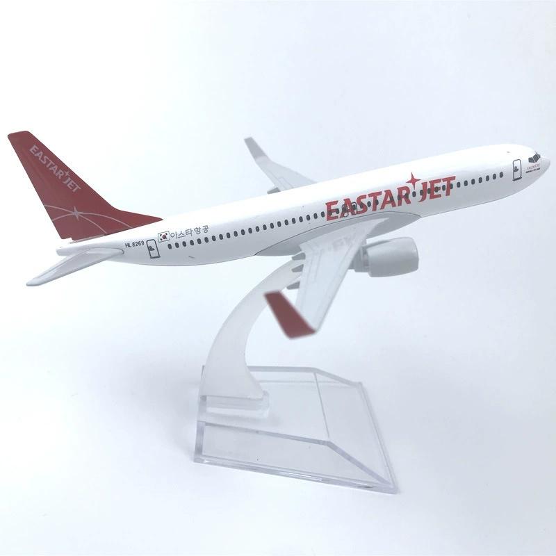 16cm Airplane B737 1/400 Scale Korean EASTAR JET Airways Metal Static Alloy Model With Landing Gear Home Decor Diecast Aircraft