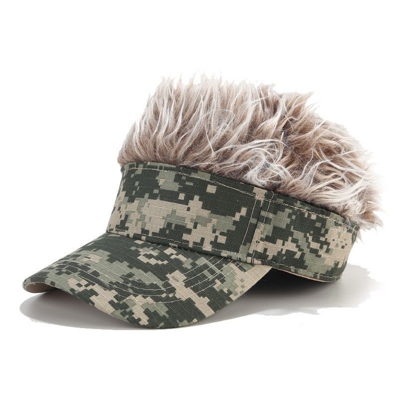 Wig Hat Camouflage Baseball Hat Male Street Hip Hop Duck Tongue Hat Female