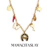 MamacitaSlay Hawaiian Style Enamel Chili Butterfly Star Pendant Stainless Steel Necklaces Jewelry On the Neck Women's Neck Chain
