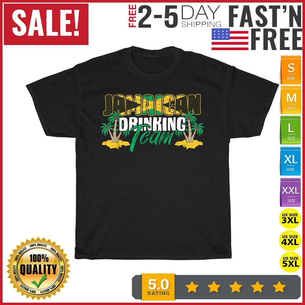

Jamaican Drinking Team Jamaica Flag Beer Lover Vintage T Shirt Men Women Fashion M