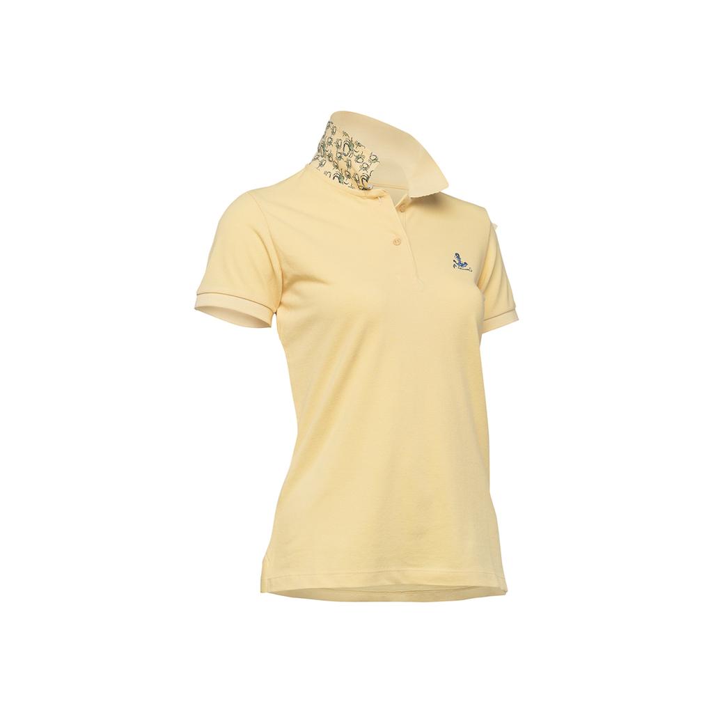 Anemoss Damska koszulka polo z kołnierzykiem, koszulka do gry w golfa z krótkim rękawem, 100% bawełna, różowa, biała, żółta