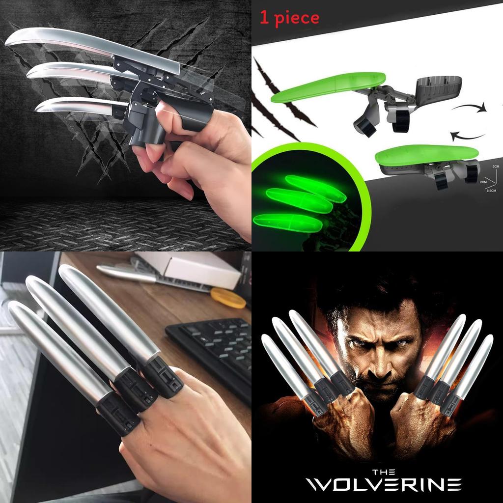 Creative Foldable Wolverine Claw Unique Finger Toy Inertia Control For Fun Playtime