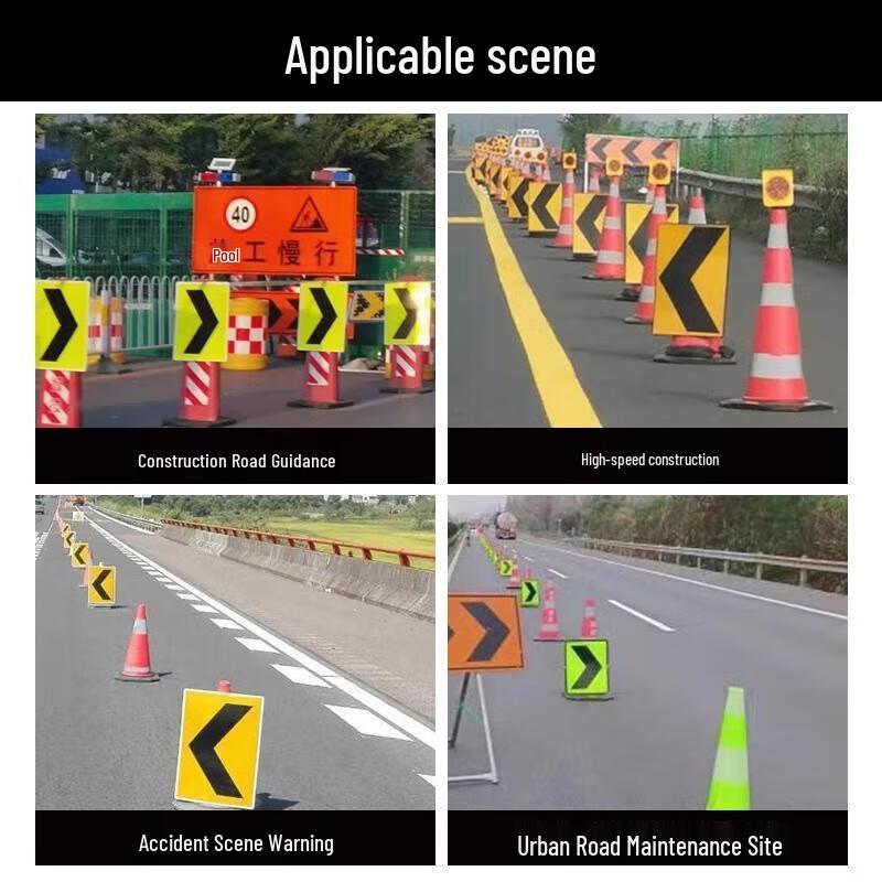 Fluorescent Traffic Safety Arrow Guide Sign