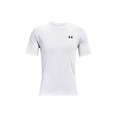 Camiseta masculina com gola redonda e logotipo de cor sólida, tops brancos 1361426-100