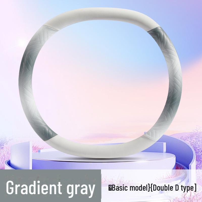 2024 Lenkradbezug aus Nappaleder mit Farbverlauf und Welpenmotiv in farbenfrohem Design