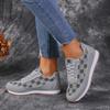 Hiking Shoes Women'S Large Size Flower Lace-Up Color Matching Breathable Women'S Casual Sports Shoes