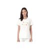 Anta Comfortable Casual Simple Round Neck Pullover Versatile Short Sleeve T-Shirt Women T-Shirts Ivory-White 962528101-1