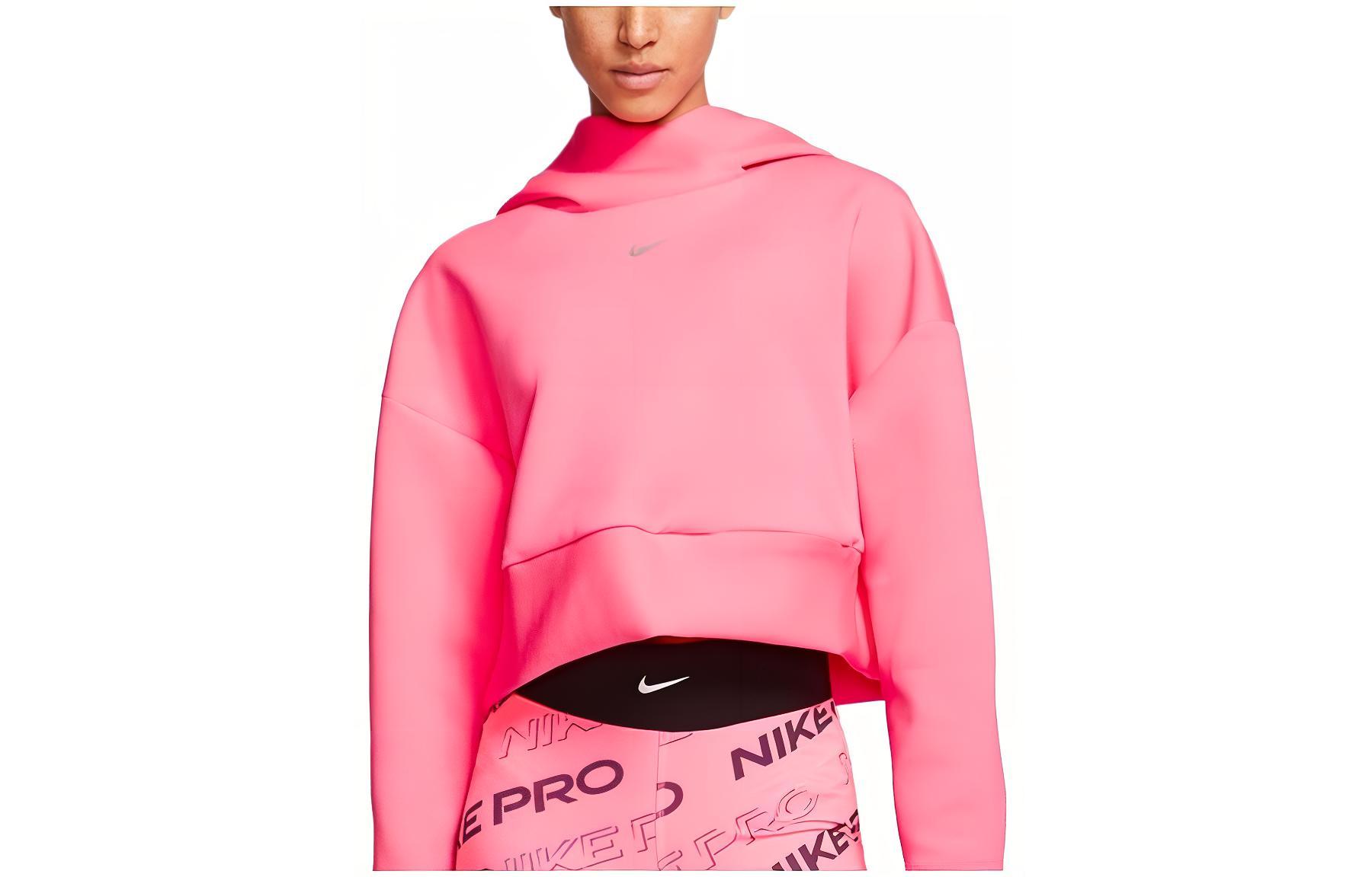 Nike Sweatshirts Women s Pink Hooded Moderate Regular CJ3592-679 L