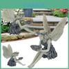 Enchanting Sitting Fairy Garden Statue Crafted From High-quality Durable Resin