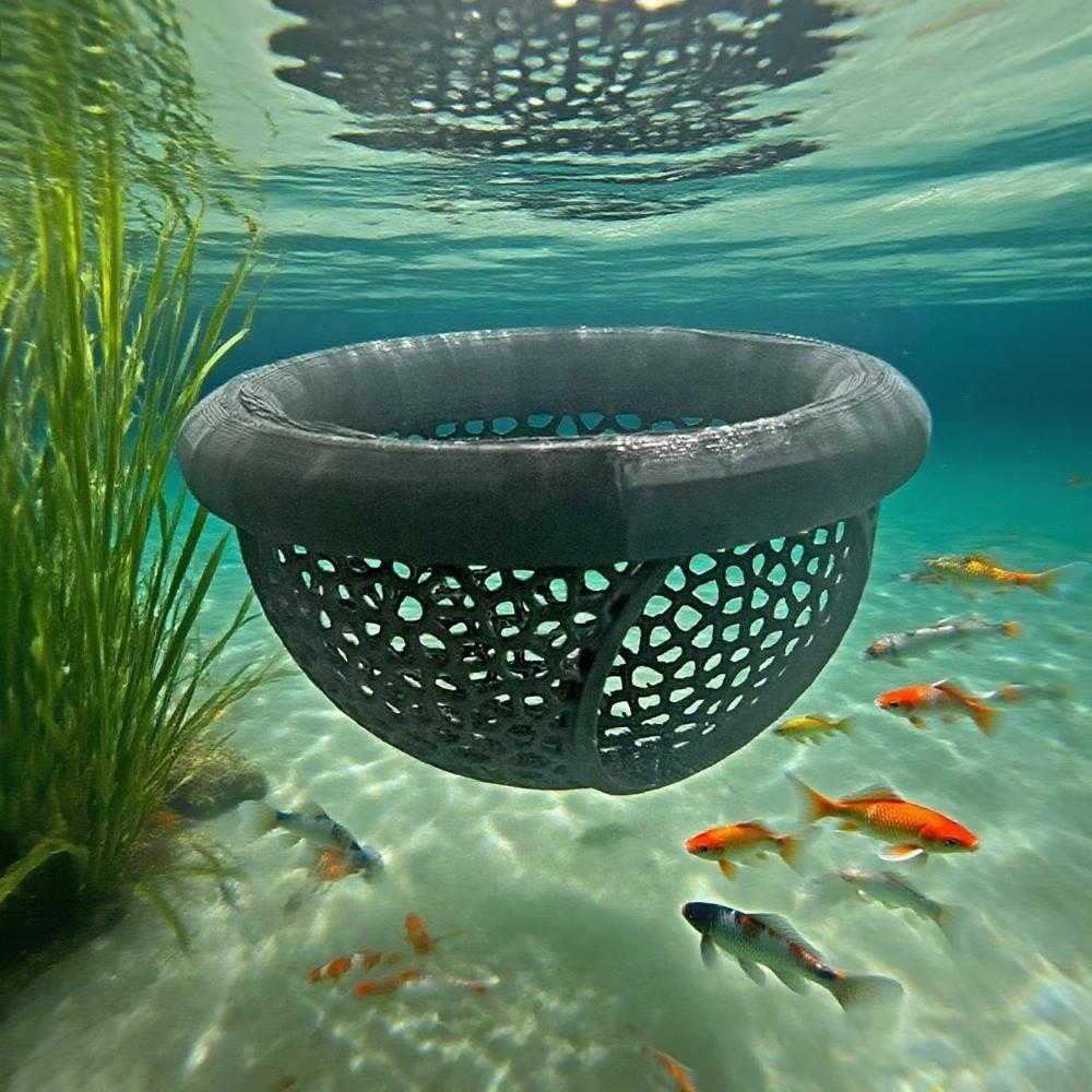 3-in-1 Aquarium Floating Cave Breeding House Plastic Hammock Feeding Ring & Resting Spot Hollow Decorative Betta Cave