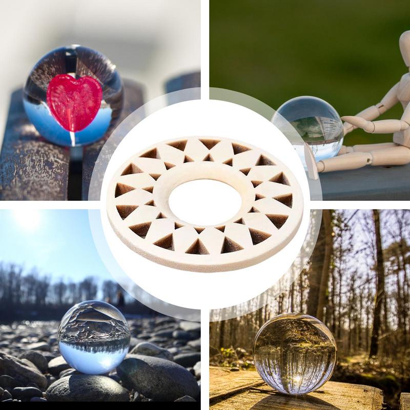 Wooden Crystal Ball Display Stand Crystal Ball Holder Crystal Ball Base Stand Hollow Sunflower Base Hanging Art Craft Home Decor