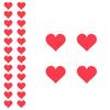 8Pcs Portable Valentine's Day Hanging Swirls Elegant Heart Ceiling Heart Streamers for Party and Home Decoration