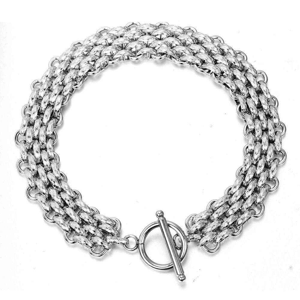 

Men s bracelet jewelry, stainless steel chain, stainless steel square fish scale bracelet. as shown in the figure