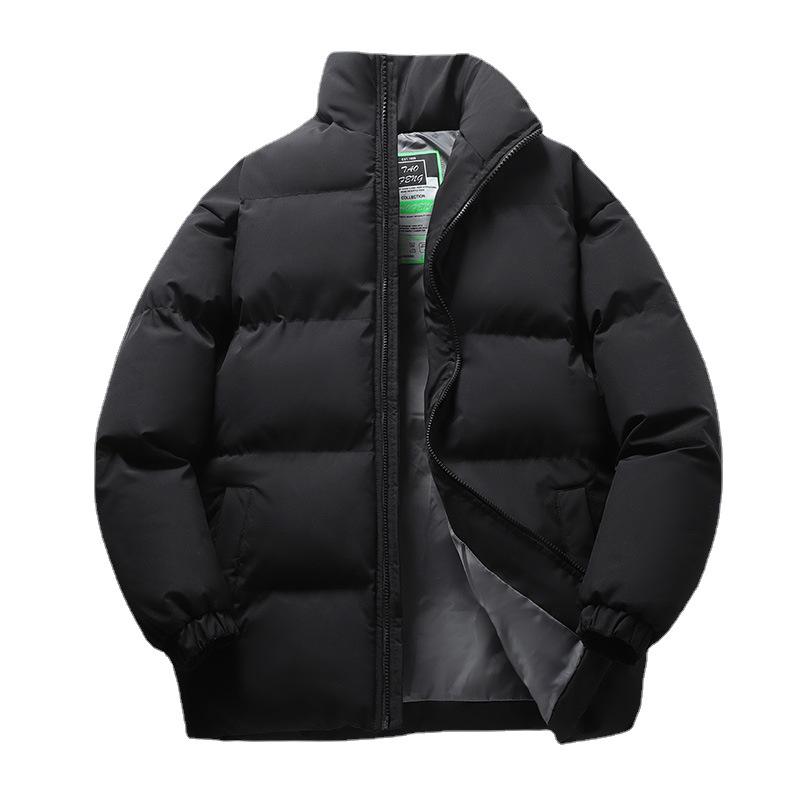 Men's Thickened Cotton Puffer Jacket: Cold-Resistant, Casual, Versatile, and Fashionable Coat.
