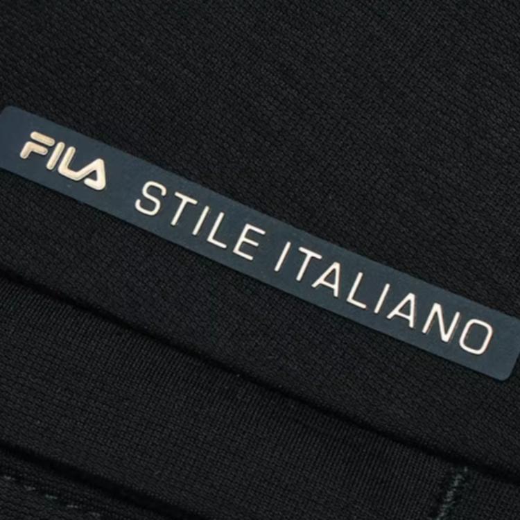 New FILA Casual Sportswear Men's Clothing Sets Cloud White+Jet Black F11M437103F-WT+F11M422603F-BK