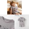 Boys Summer Cotton Cartoon Print Twopiece Set For Kids
