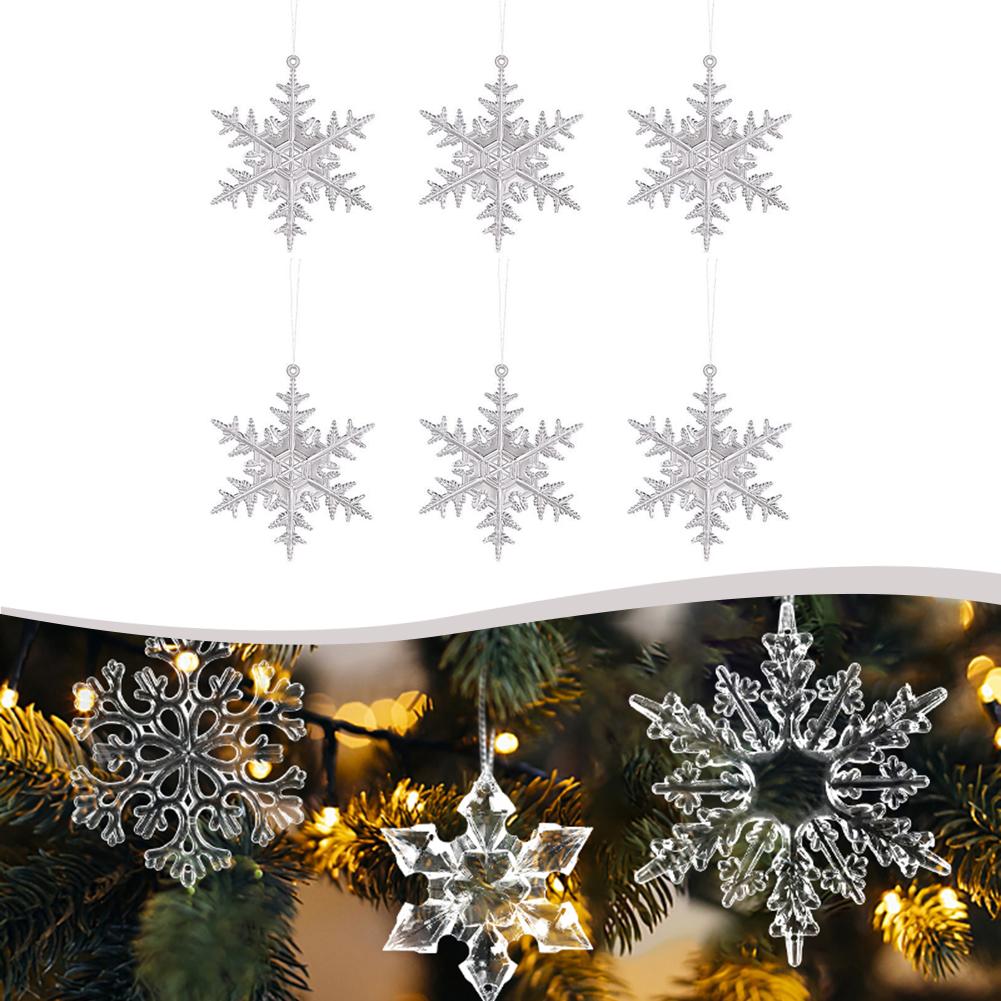 Acrylic Hanging Decorations Christmas Snowflake Decoration Holiday Decorations Light Reflecting Decorations Acrylic Snowflake
