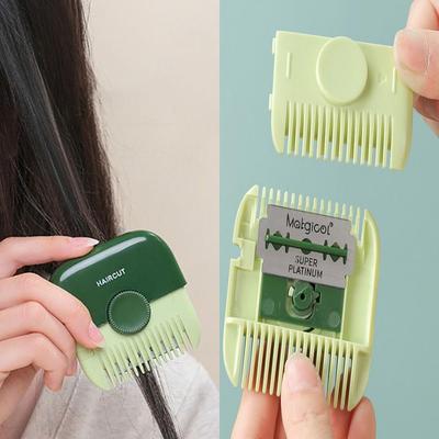 2 in 1 Haarschneidemaschine, Friseurkamm, Pony-Haarschneider, Entferner, Home-Mini-Make-up-Tools für dünner werdendes Schönheits-Haarschnittzubehör