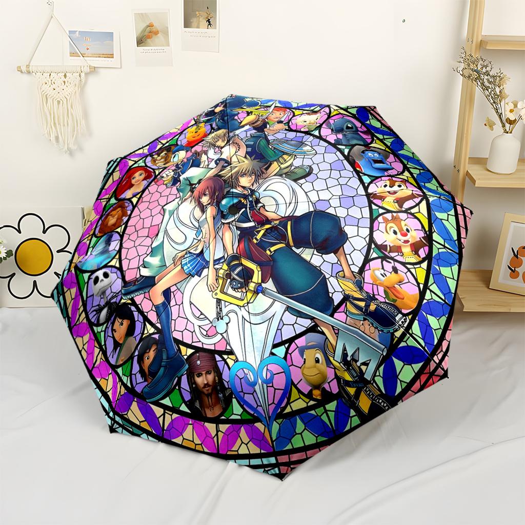 Fantasy World Characters Outdoor Automatic Umbrella Sturdy 8-Rib Shaft Durable Plastic & Iron Durable Everyday Carry Umbrella Fashionable Accessory