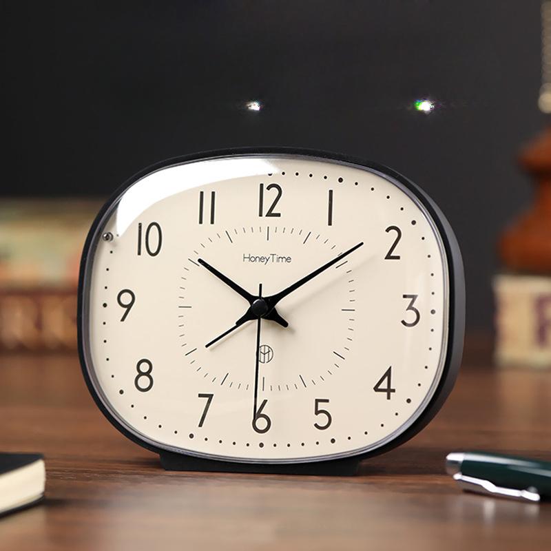 Desktop Mute Small Table Clock Bedroom Wake Up Artifact Desktop Alarm Clock Children's Special Clock for Students' Bedside Clock