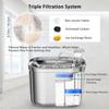 Cat Water Fountain 2.2L/74oz Stainless Steel Pet Water Fountain Dog Water Dispenser Automatic Cat Fountain Dog Bowls Cat Product