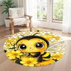 Bee Round Carpet Suitable for Dormitory Study room Balcony Game Room Anti-slip Round Rug Office home decor Wedding Party Gift