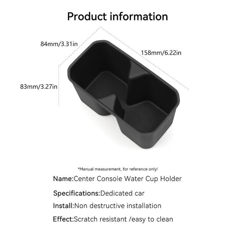 Central Console Water Cup Holder for Jimny 2024-2025 Center Storage Box Tray Silicone Organizer Car Interior Accessories