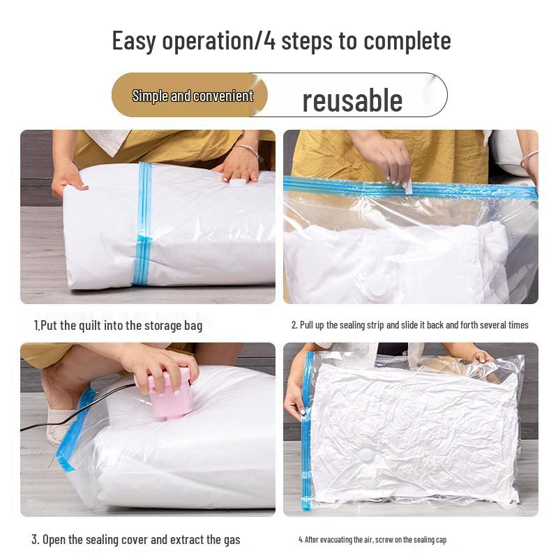 Electric Vacuum Pump for Thickened Storage Bags - Quilt, Down Jacket, and Clothing Compression Organizer