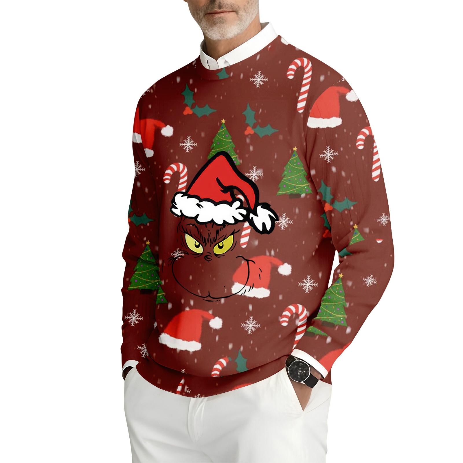 

Мужская толстовка с круглым вырезом и длинными рукавами из рубчатого трикотажа XXXXL