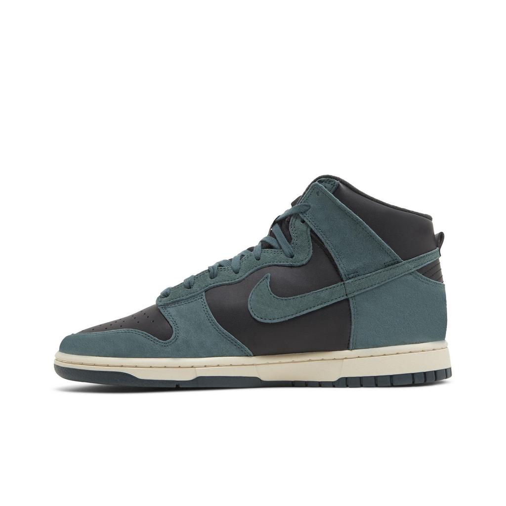 Nike Dunk High Premium 'Faded Spruce' (Unisex) Black / Black / Light Cream / Faded Spruce Skateboard Shoes DQ7679 002