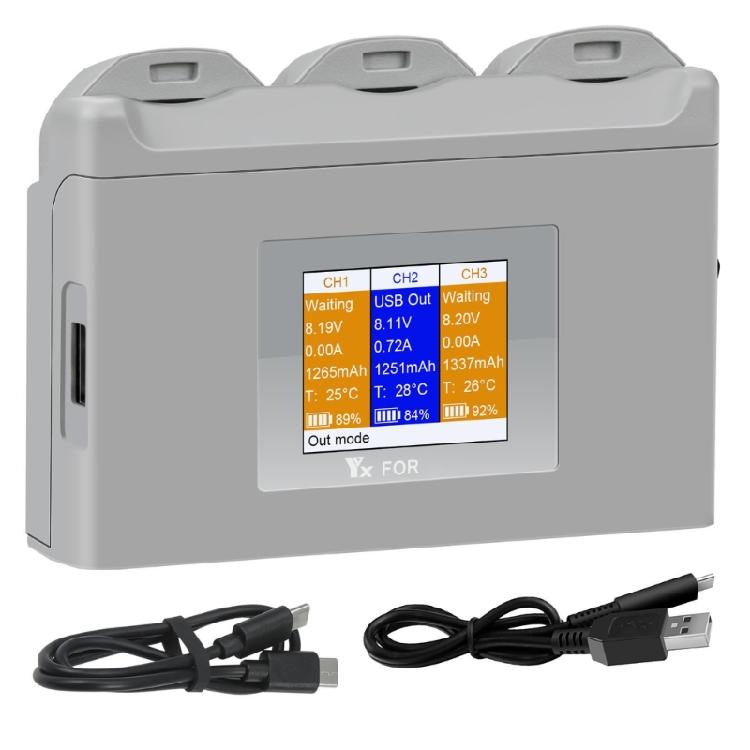 Advanced Battery Charging Hubs for Flights Battery Charger USB 5V2A Input Charging Three Batteries Accessories