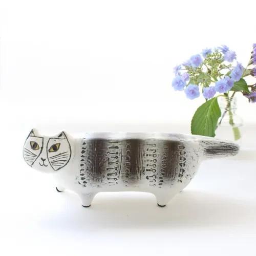Lisa Larson Store Zoo Cat Mikey Papa Max Gray Figurine Animal Japan FS