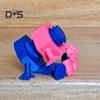 1/2Pcs 3D Printed Bolt Nut Figurine with Articulated Legs Movable Joints Cartoon Screw Figure Statue Toy Home Office Bookshelf Desktop Decoration