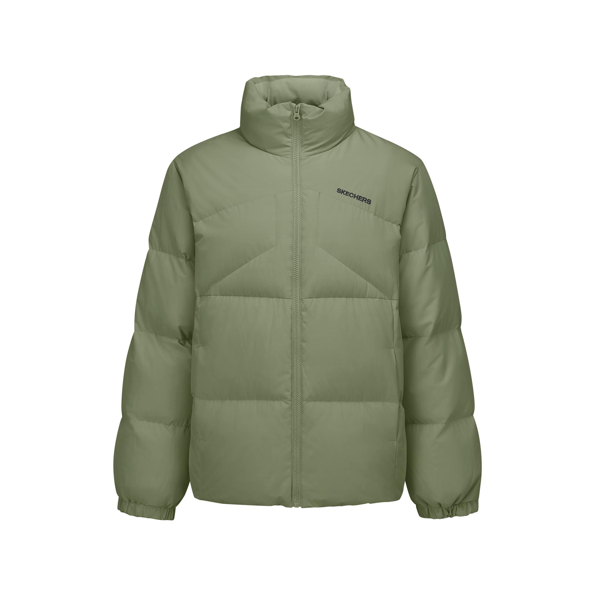Skechers FW25 Woven Zip Stand Collar Long Sleeve Down Jacket Men outerwear L425M063-01DR S